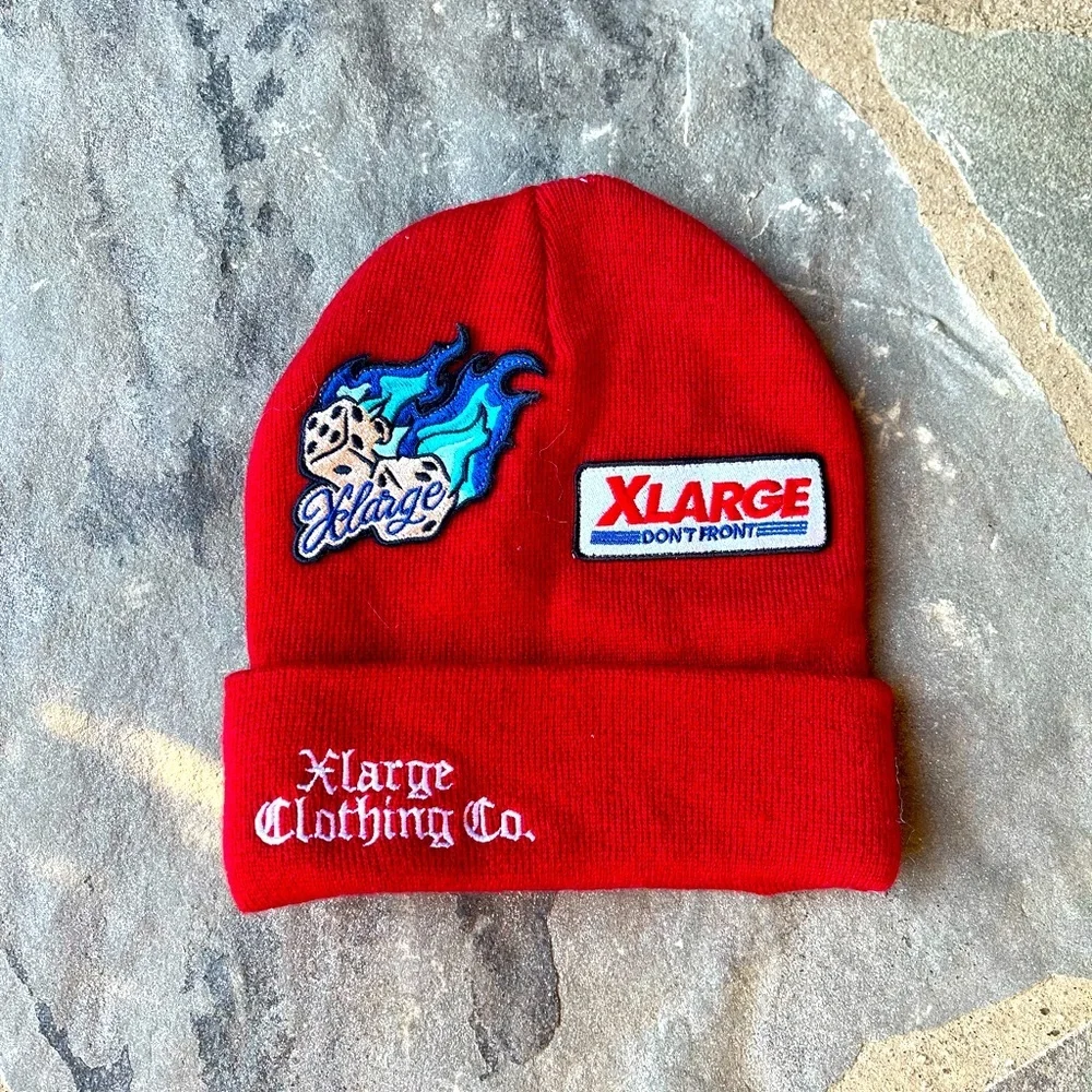RACING TEAM CUFF BEANIE-Red-ONE SIZE